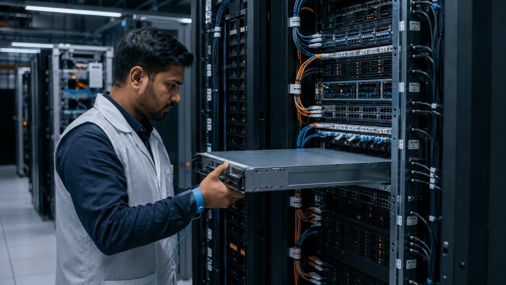 Rack and stack data center installation